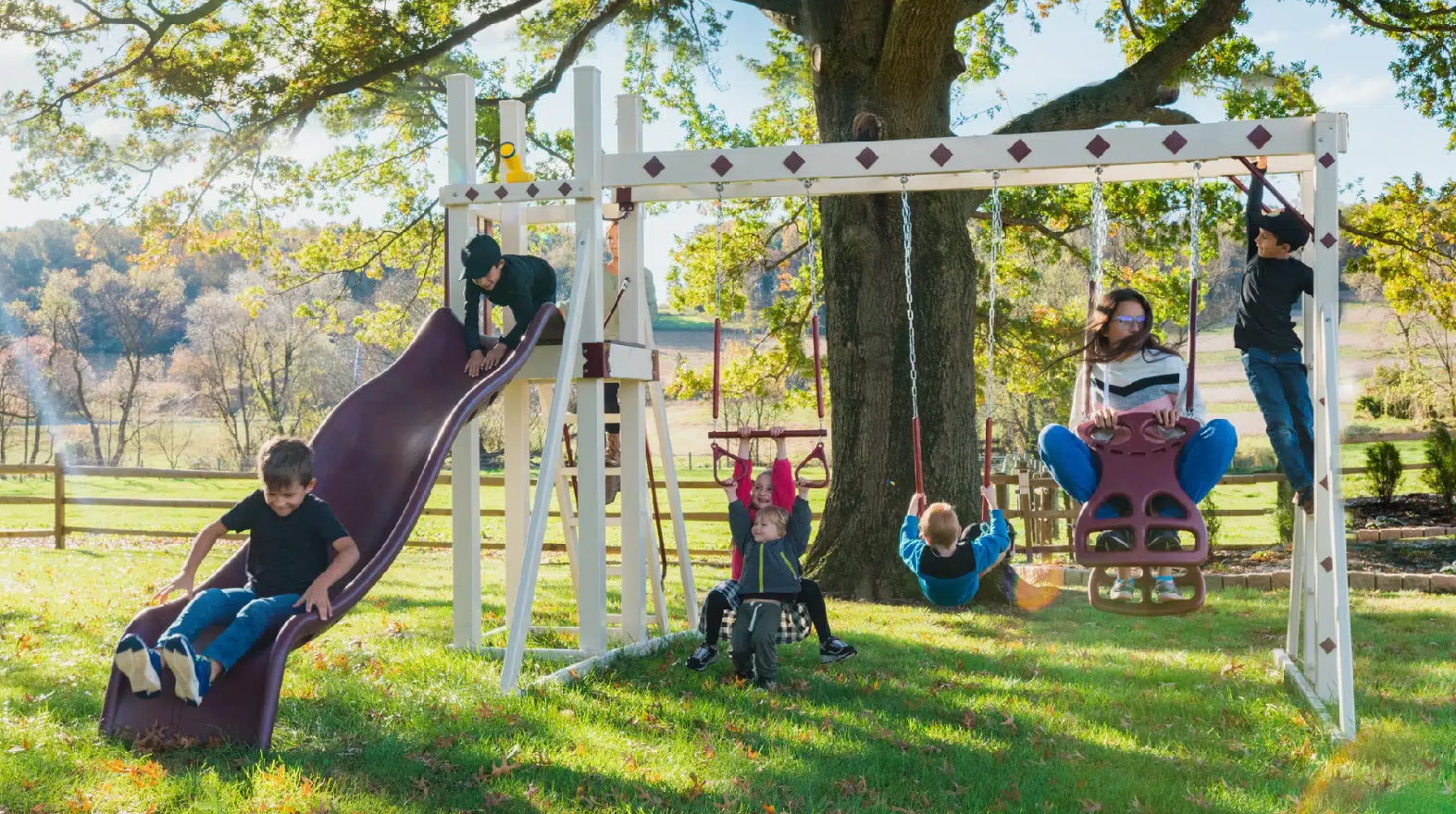 The Deluxe Backyard Swing Set